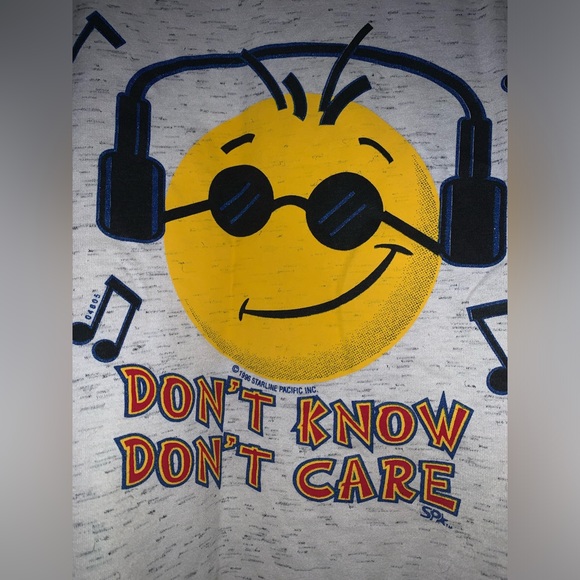 Vintage dont know dont care shirt - Picture 2 of 3